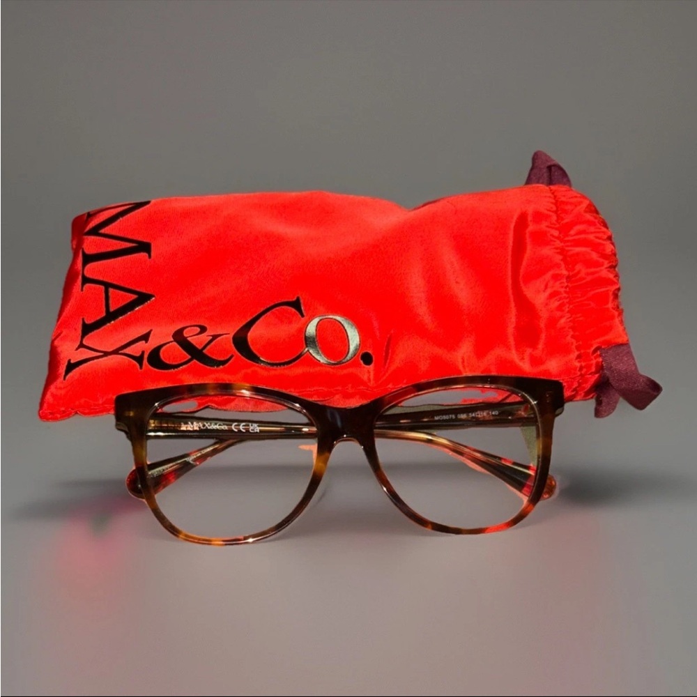 Max & Co.  Tortoiseshell Glasses RX Glasses with Red Case